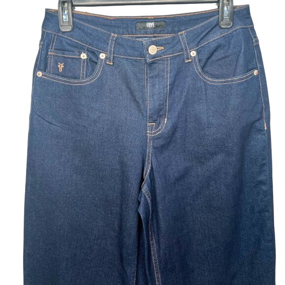 Frye Womens Blue Denim Flared Jeans Size 27 - Picture 3 of 14